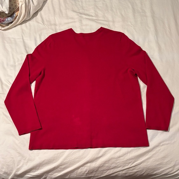 Chico’s Red Button-Up Cardigan - Picture 3 of 4